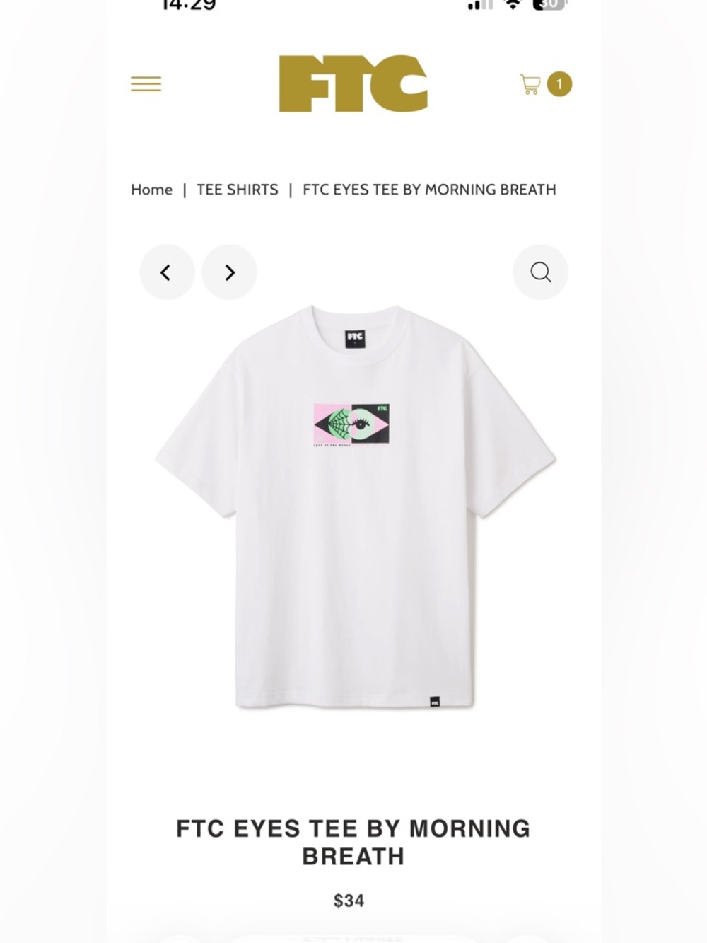 FTC EYES TEE BY MORNING BREATH